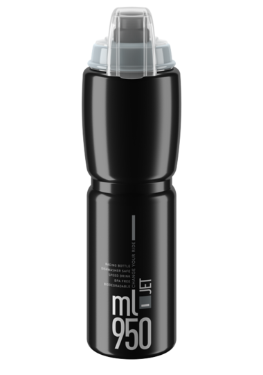 Láhev ELITE Jet Plus 21 černá/šedé logo 950 ml