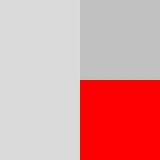 Stříbrnošedočervená